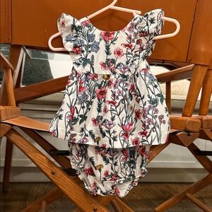 Janie and Jack Floral Baby Romper